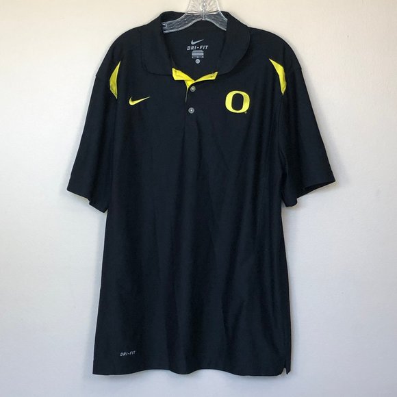 Nike Other - NIKE Dri-Fit Black Oregon Ducks Golf Polo Tee XL
